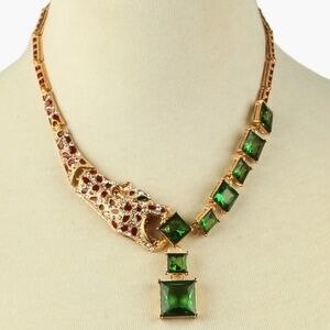 EYE CANDY LOS ANGELES Leopard Crystal Necklace, One Size